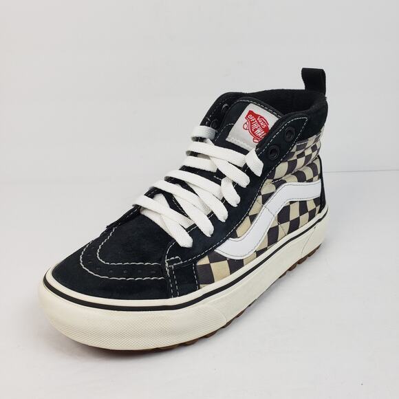 Vans Sk8-Hi MTE-1 Womens Sz 5.5 Mens Sz 4 Black White Checkered Sneaker Shoes - Picture 2 of 12